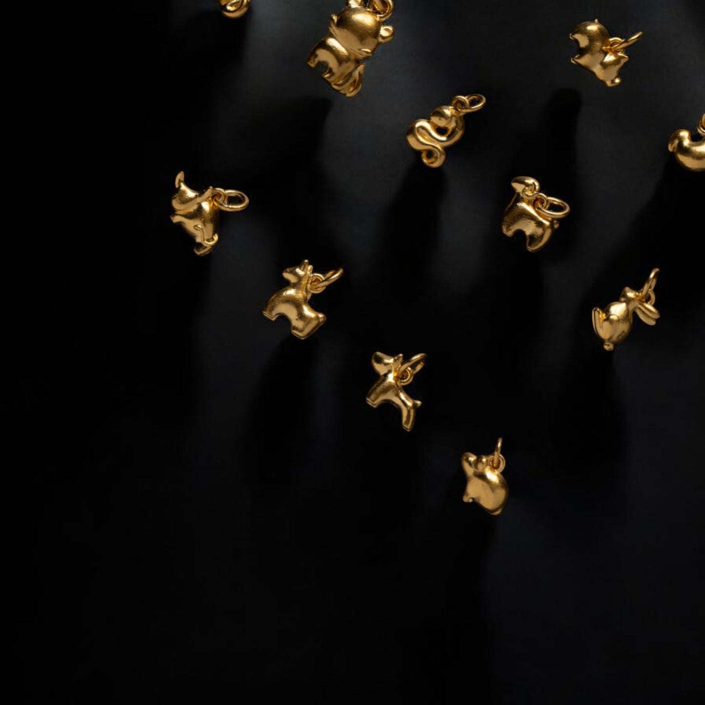 24K 999 Gold Mini Stylish Versatile Zodiac Animal D.I.Y Charm Pendant
