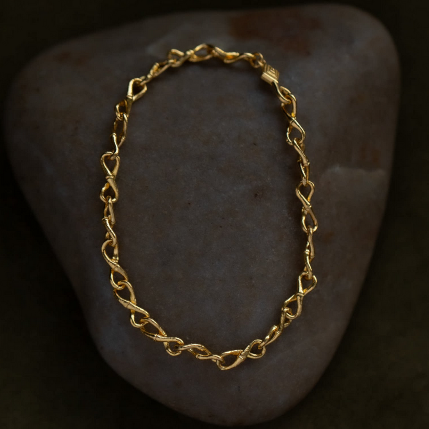 24K Pure 999 Gold Minimalist Chain and Link Bracelet