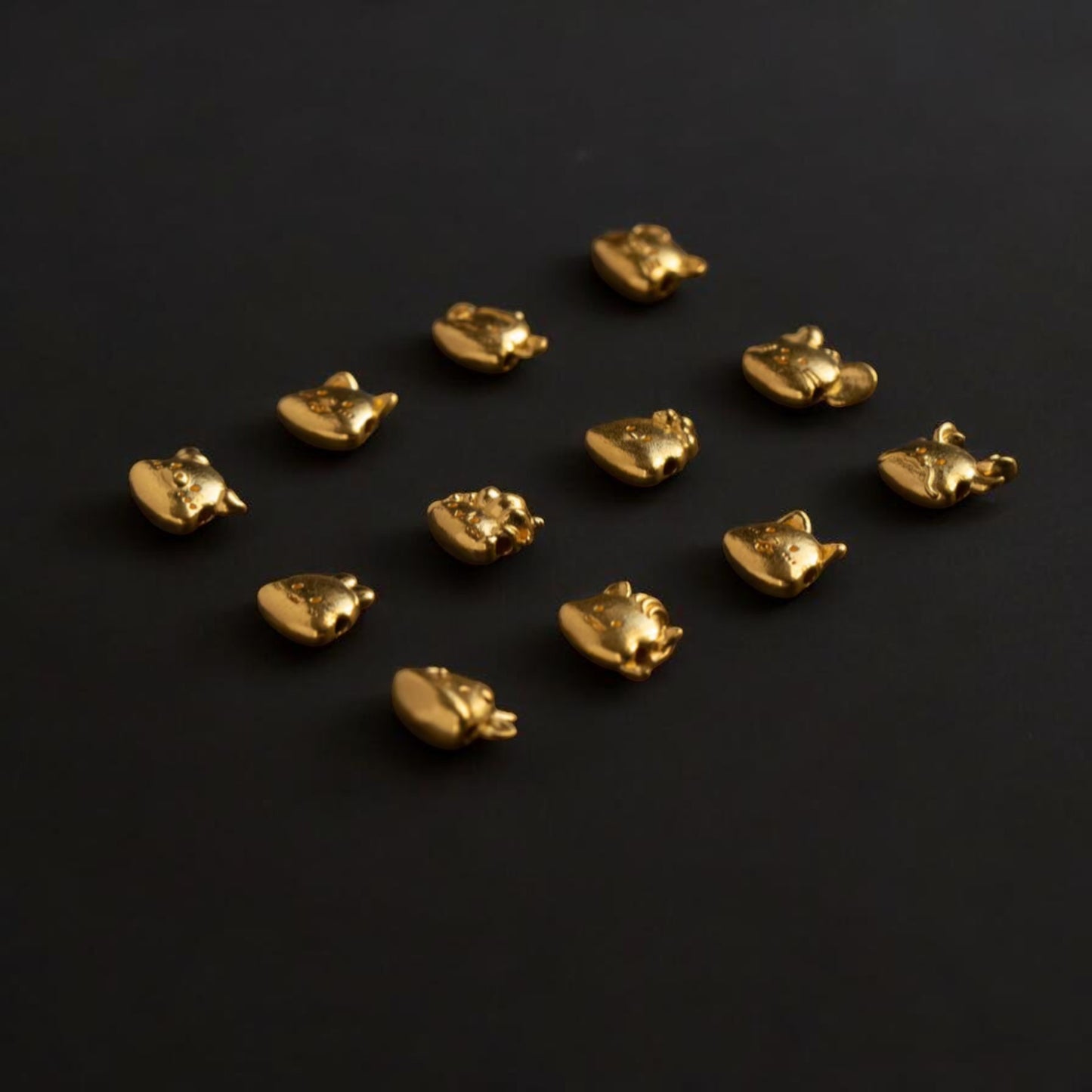 24K 999 Gold Mini Cute Chinese Zodiac Animal D.I.Y Charm Spacer Bead