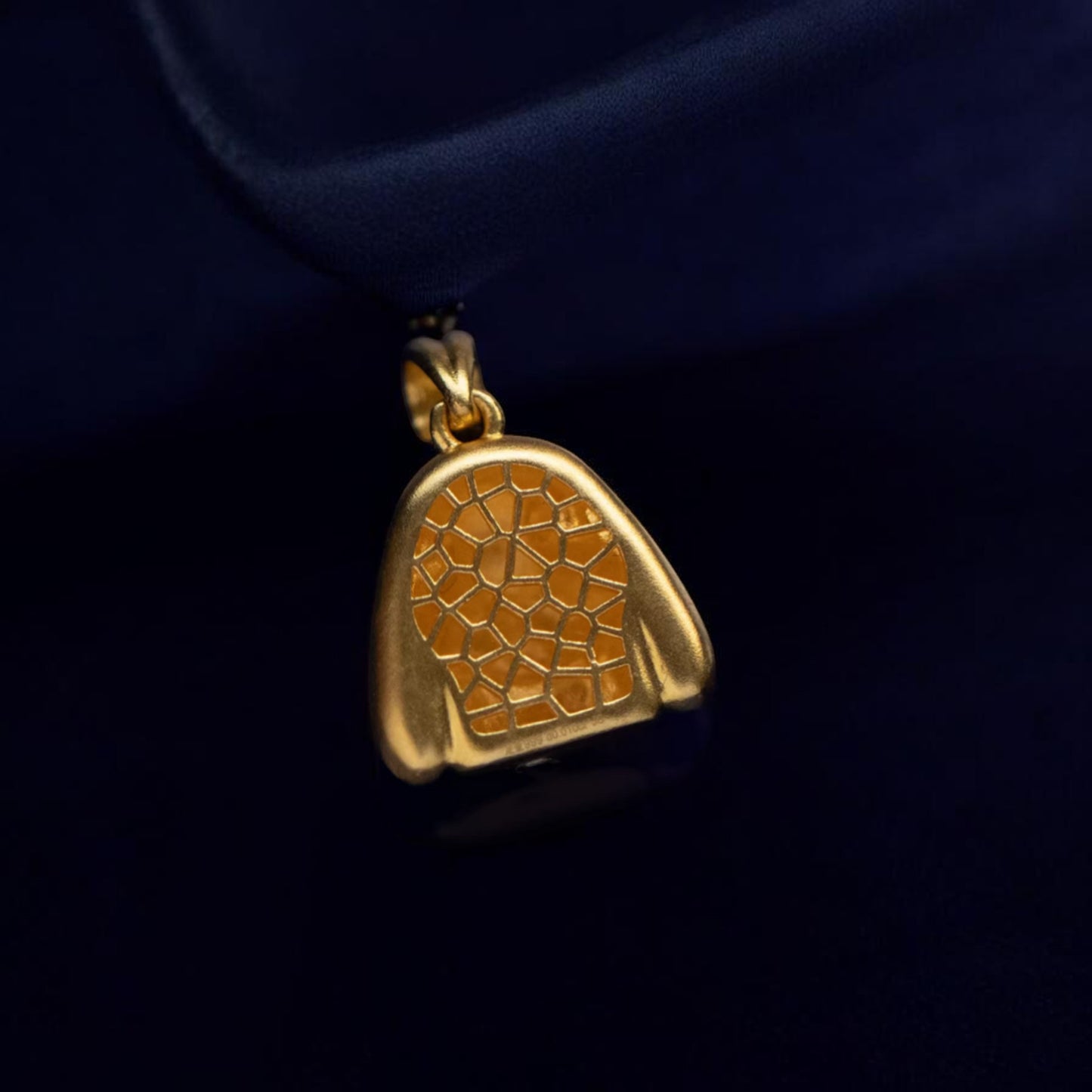 24K 999 Gold Rabbit Cute Bunny Moissanite Enamel Pendant