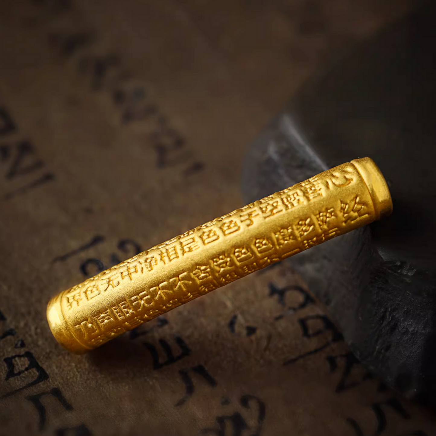 24k 999 Gold The Heart Sutra Charm Unisex Colorful Rope Bracelet