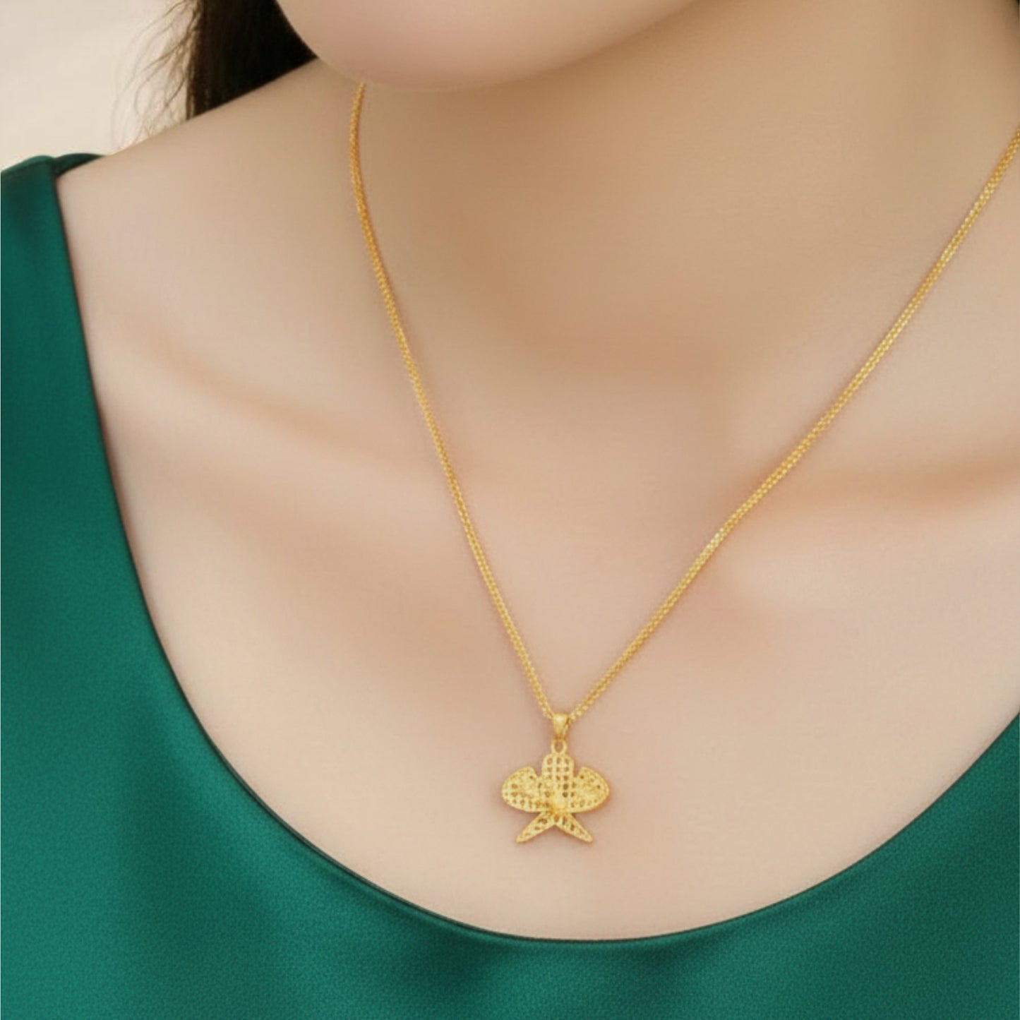 24k Gold Kite Kitty Cat Pendant