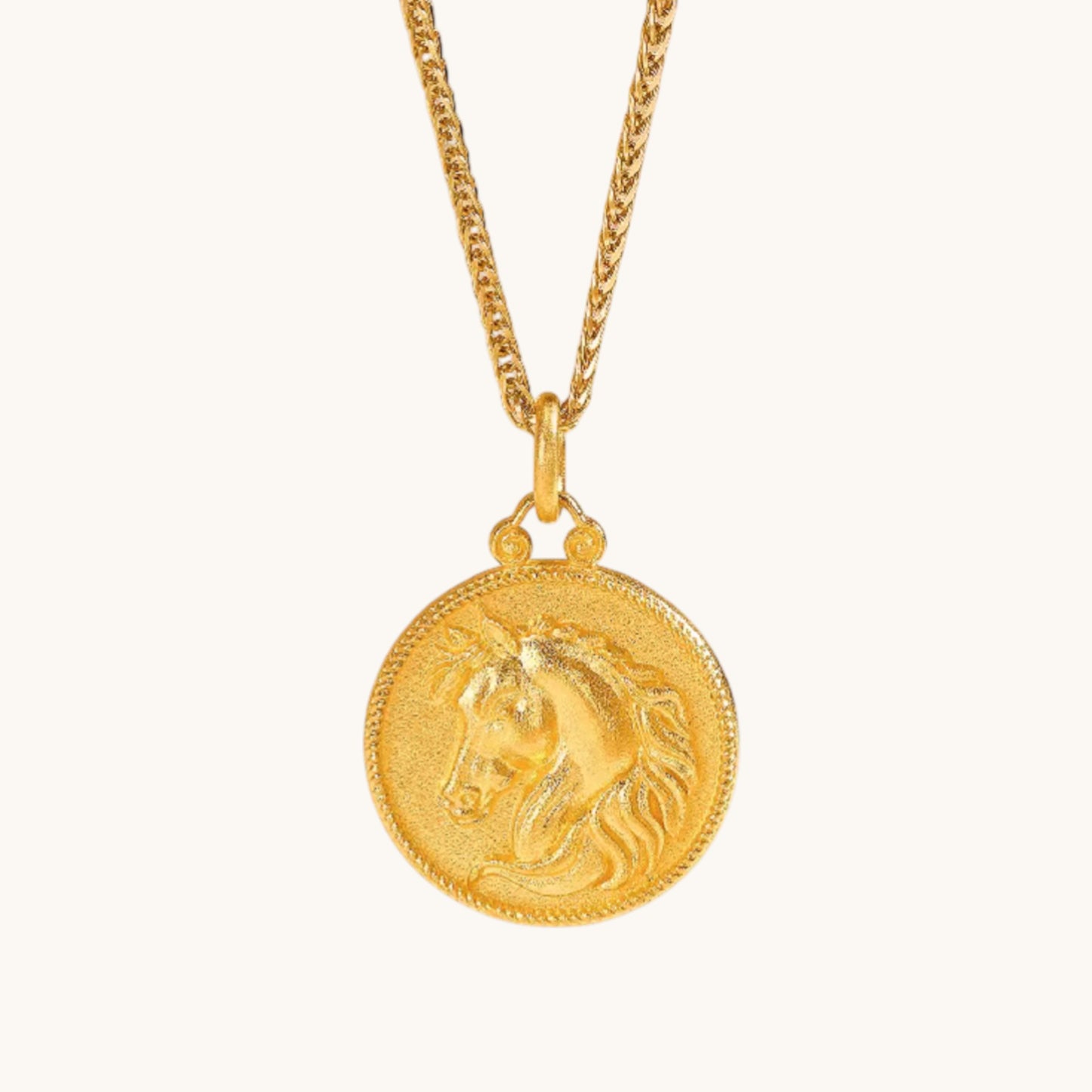 24k Gold Year of the Horse Zodiac Pendant