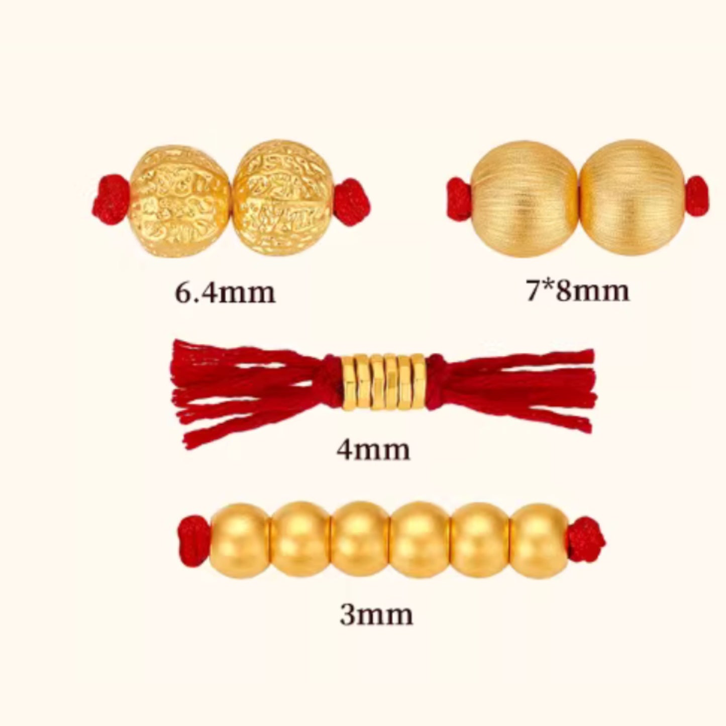 24k Gold D.I.Y Beads and charms Accessories