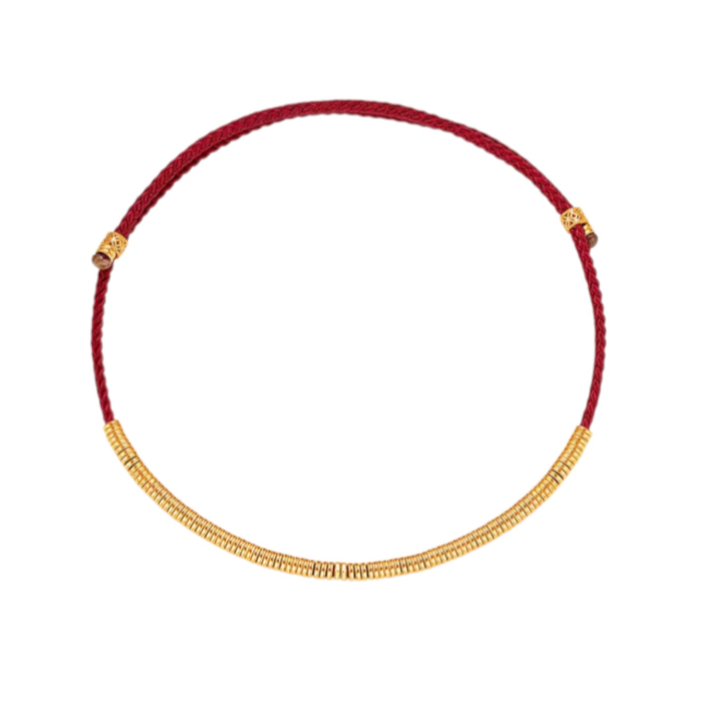 24k Real Gold Lucky Ingot Fish Charm Red Rope Adjustable Bracelet