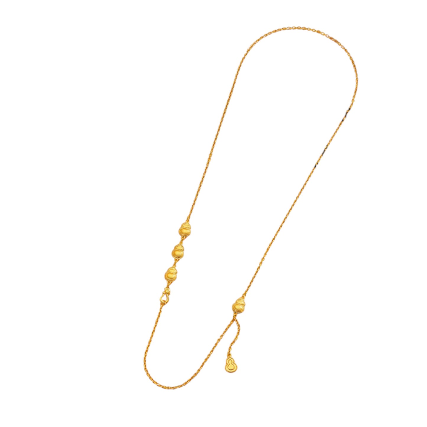 24k Gold Gourd Charm Necklace