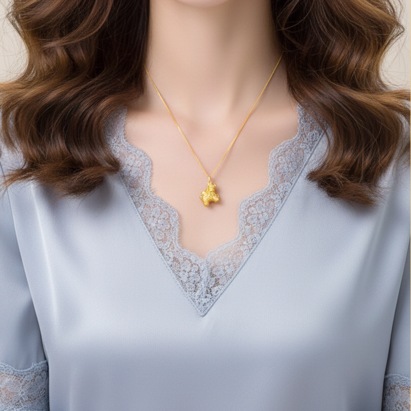 24k Real 999 Gold Zodiac Year of Horse Tassel Pendant