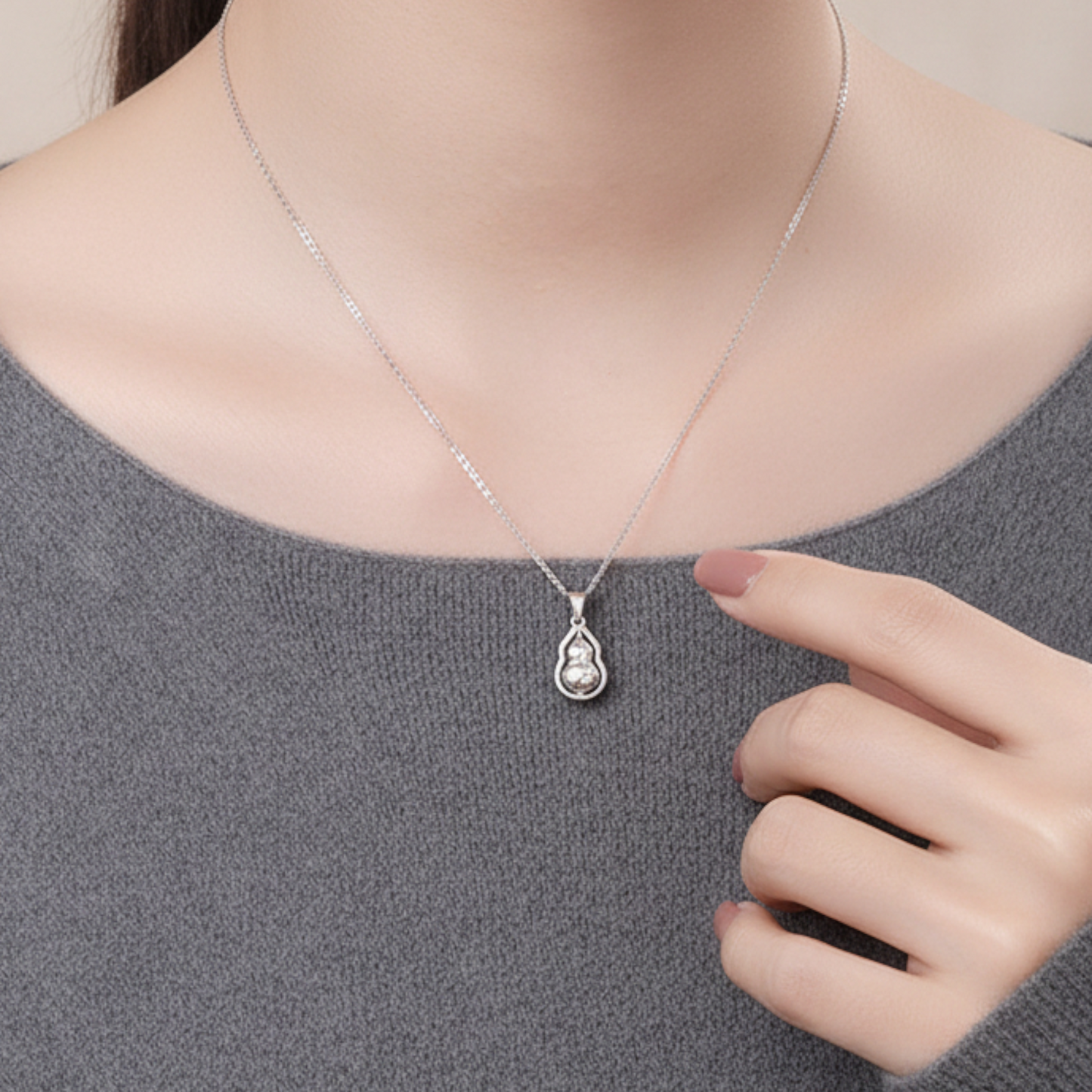Pt950 Platinum Lucky Gourd Pendant