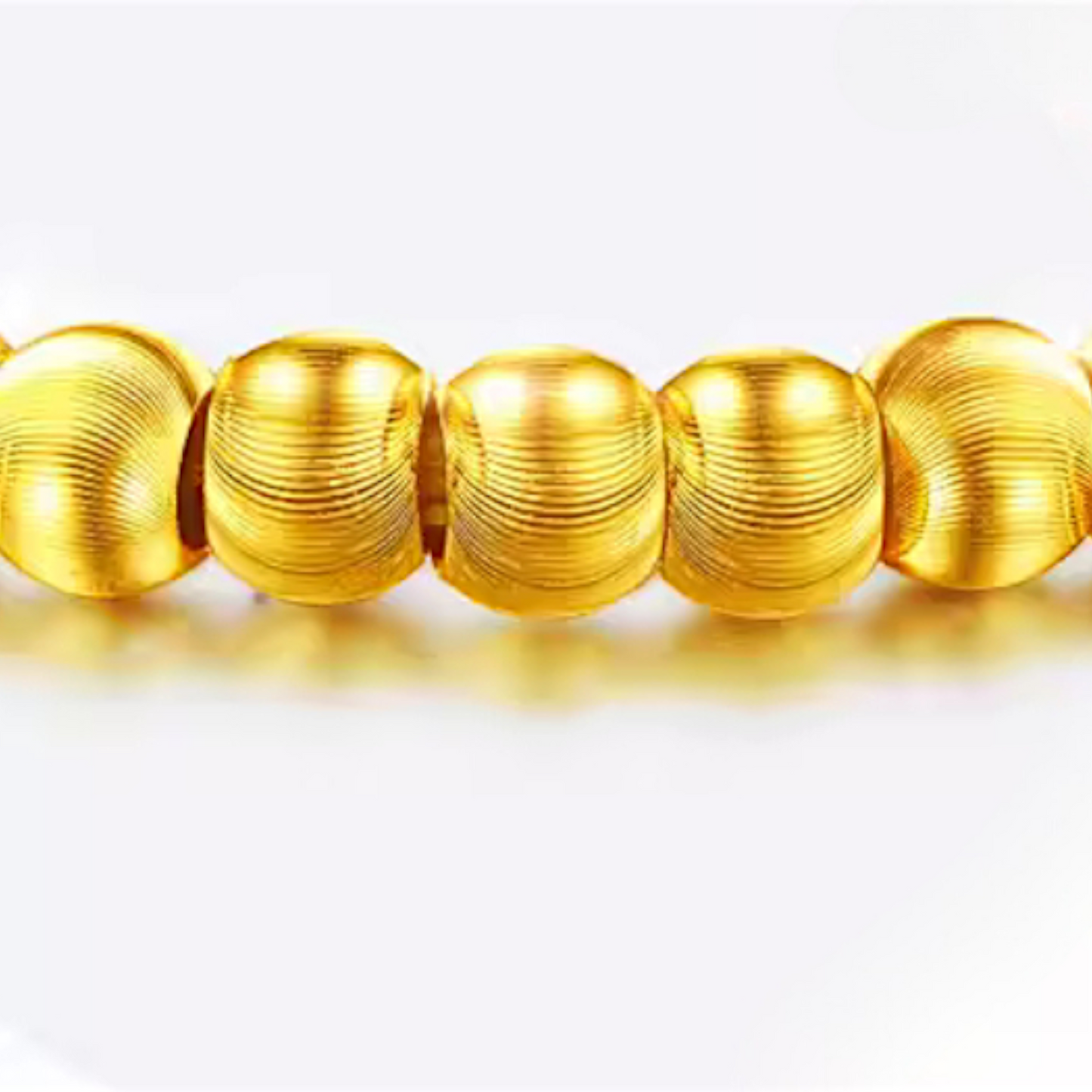 24k 999 Gold Lucky Cat Eye Beads Bracelet