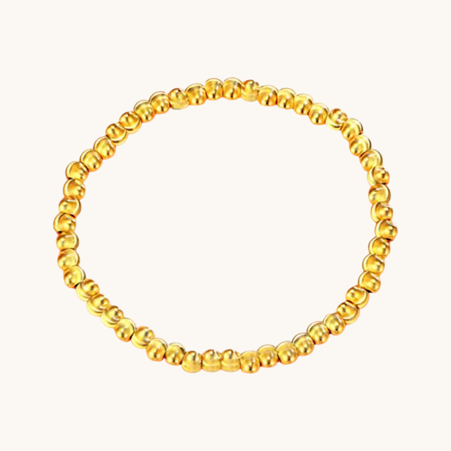 24k 999 Gold Lucky Cat Eye Beads Bracelet