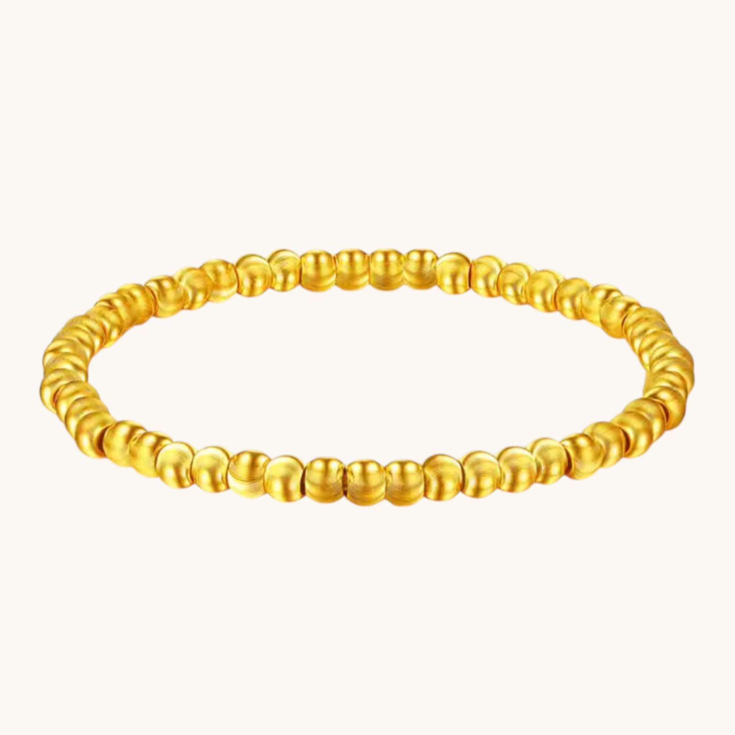 24k 999 Gold Lucky Cat Eye Beads Bracelet