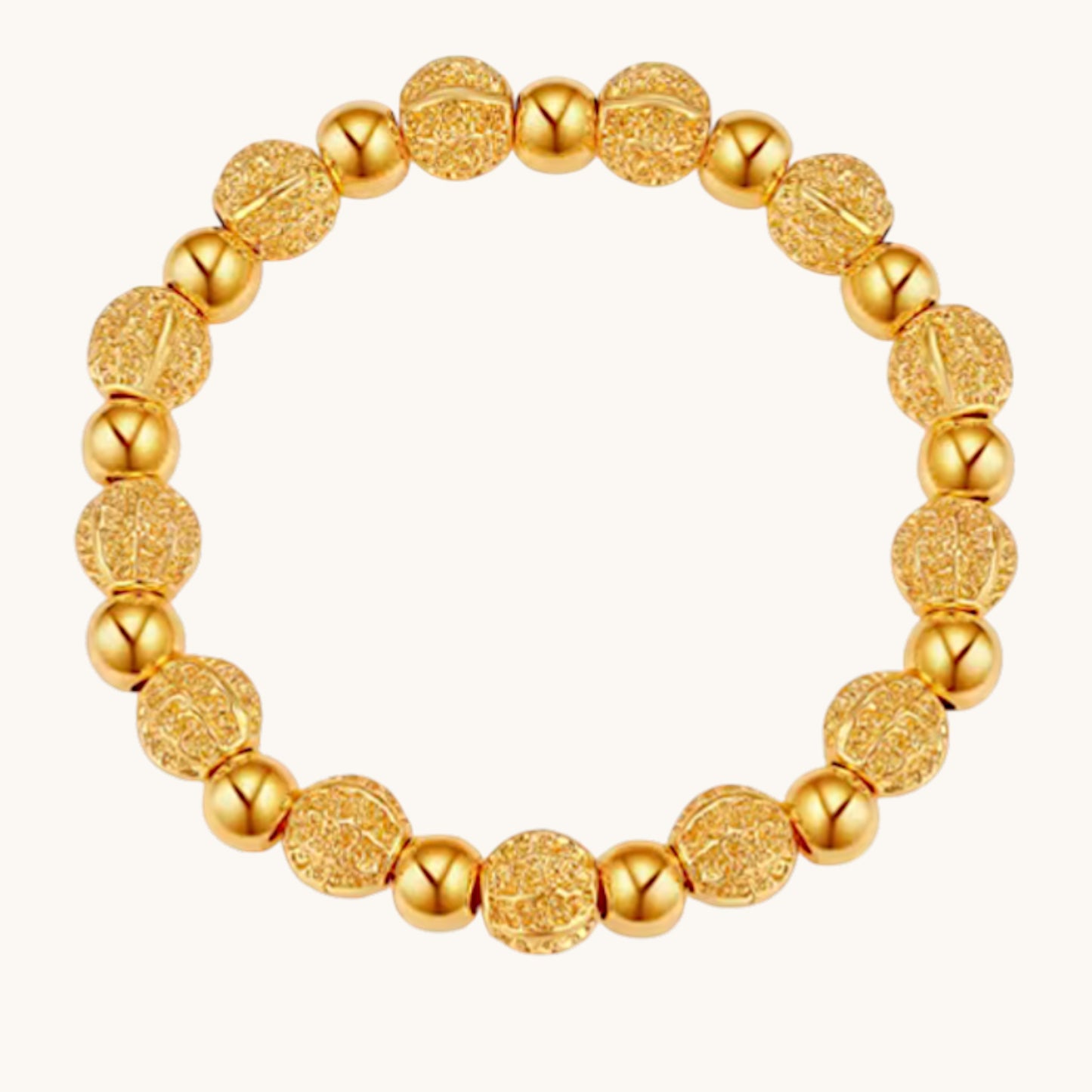 24k 999 Gold Lucky Walnut Beads Bracelet