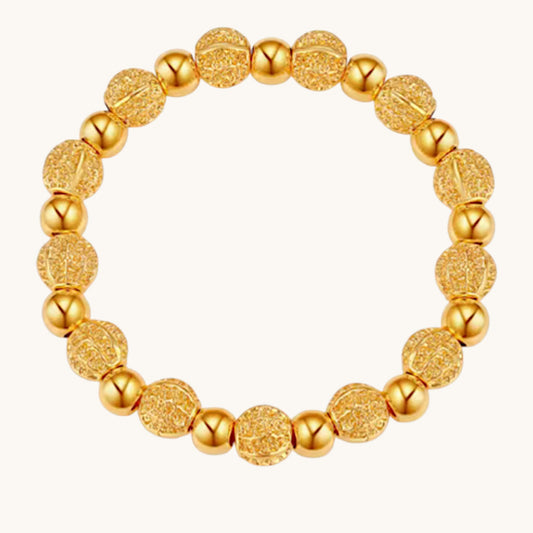 24k 999 Gold Lucky Walnut Beads Bracelet