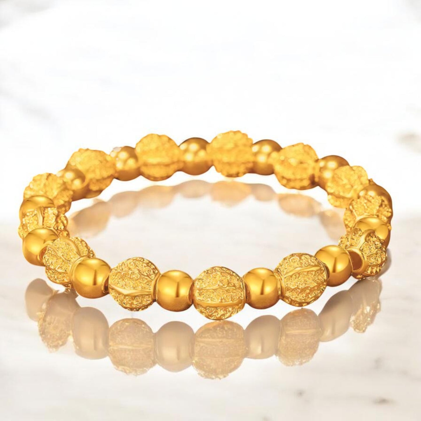 24k 999 Gold Lucky Walnut Beads Bracelet
