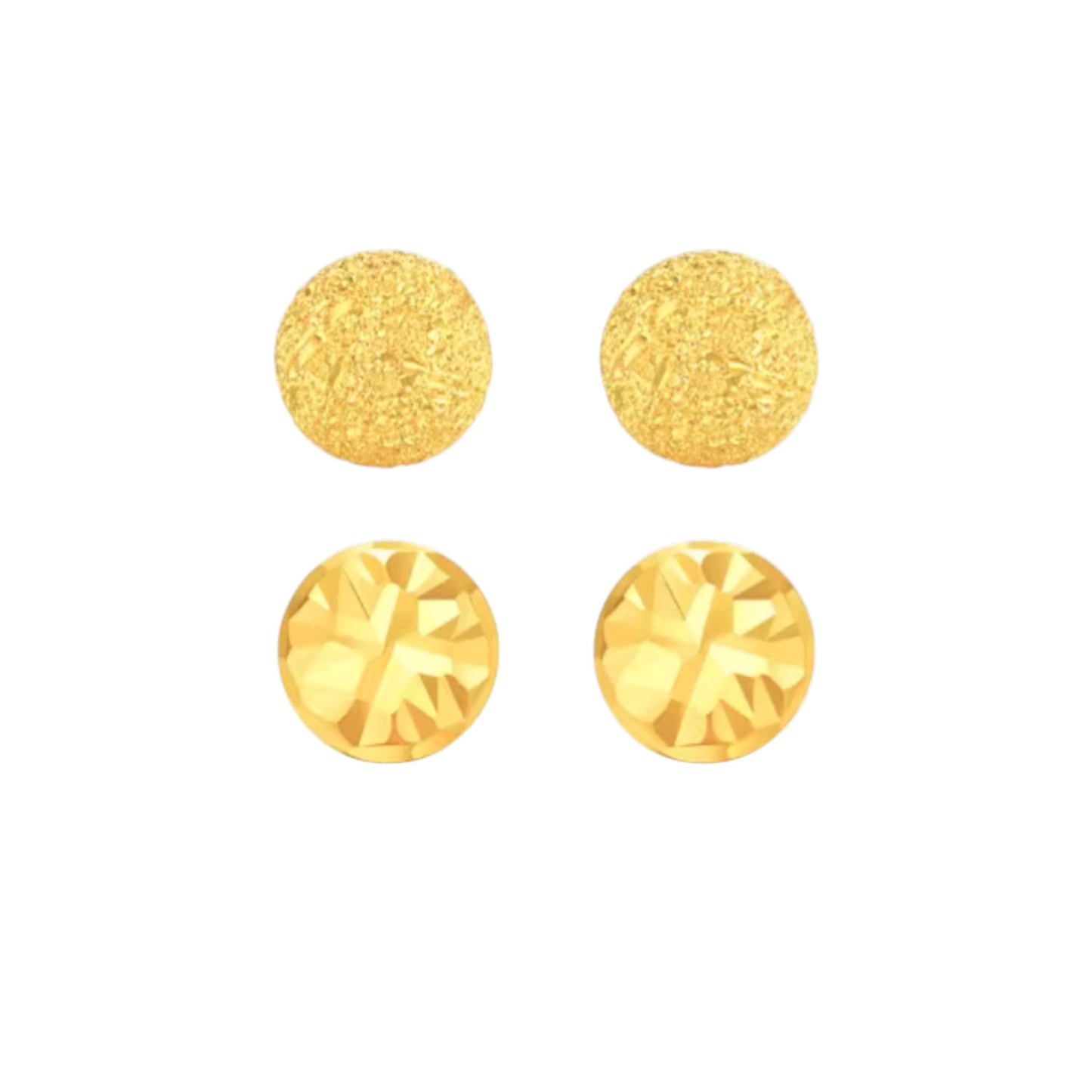 18K Gold Bead Minimal Stud Earrings