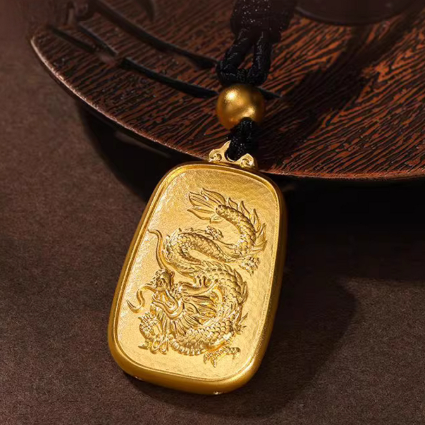 24K 999 Gold Chinese Zodiac Animal Pendant Rope Necklace