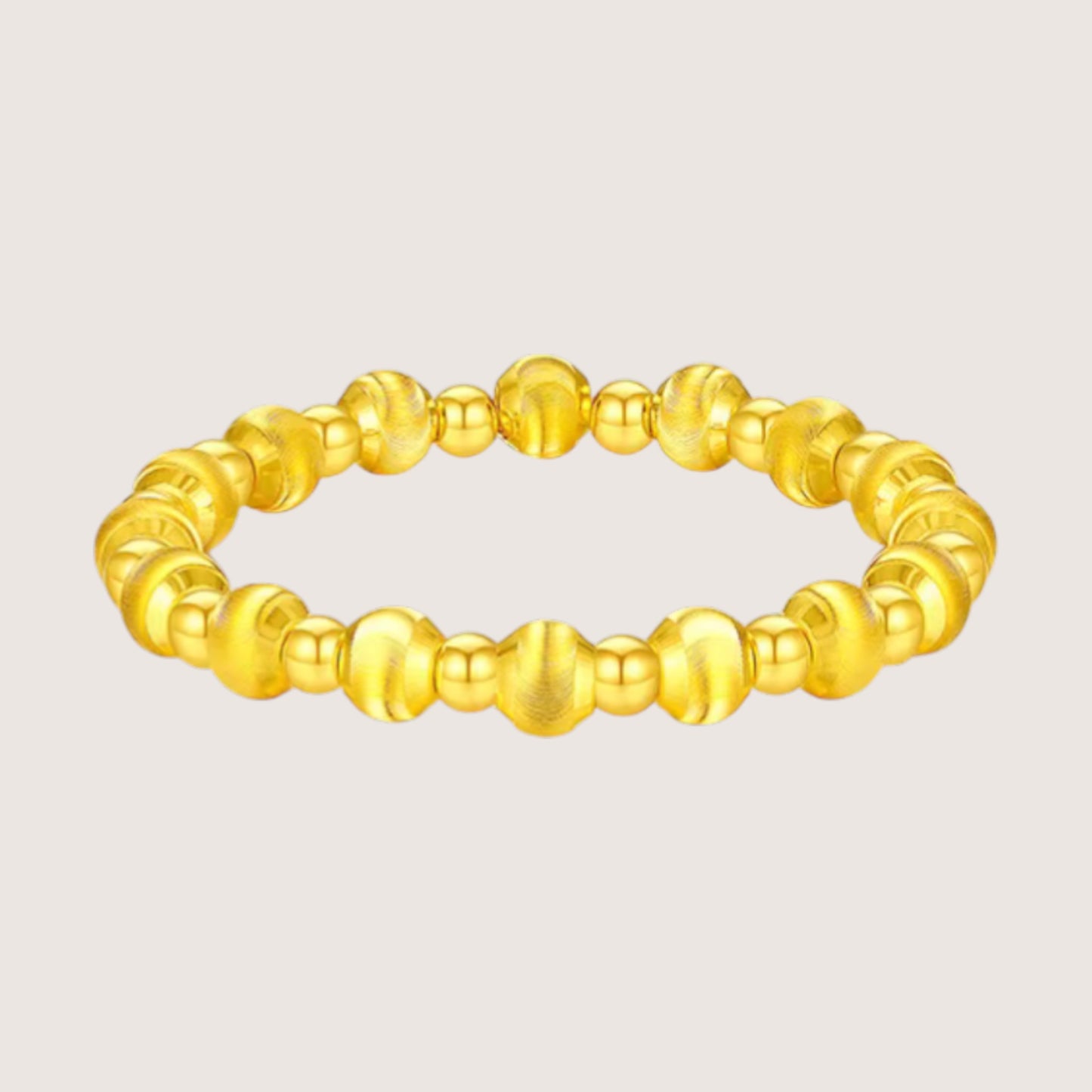 24k 999 Gold Lucky Cat Eye Beads Bracelet