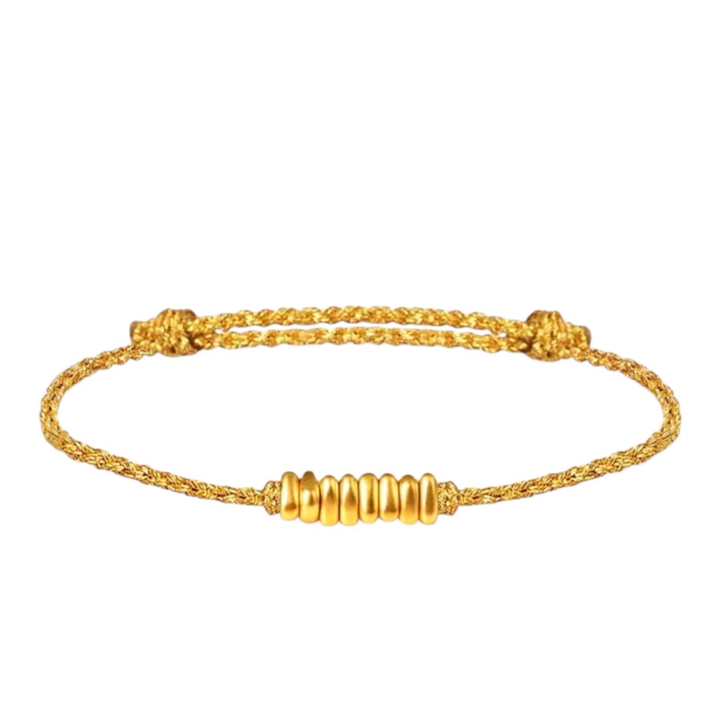 24K 999 Gold Minimal Minimalist Beads Bracelet