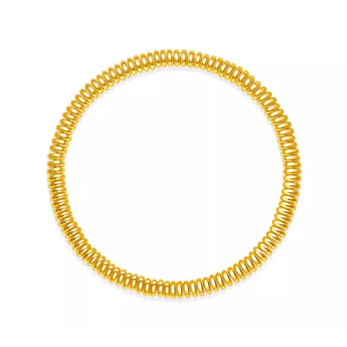 24K 999 Gold Minimal Minimalist Beads Bracelet