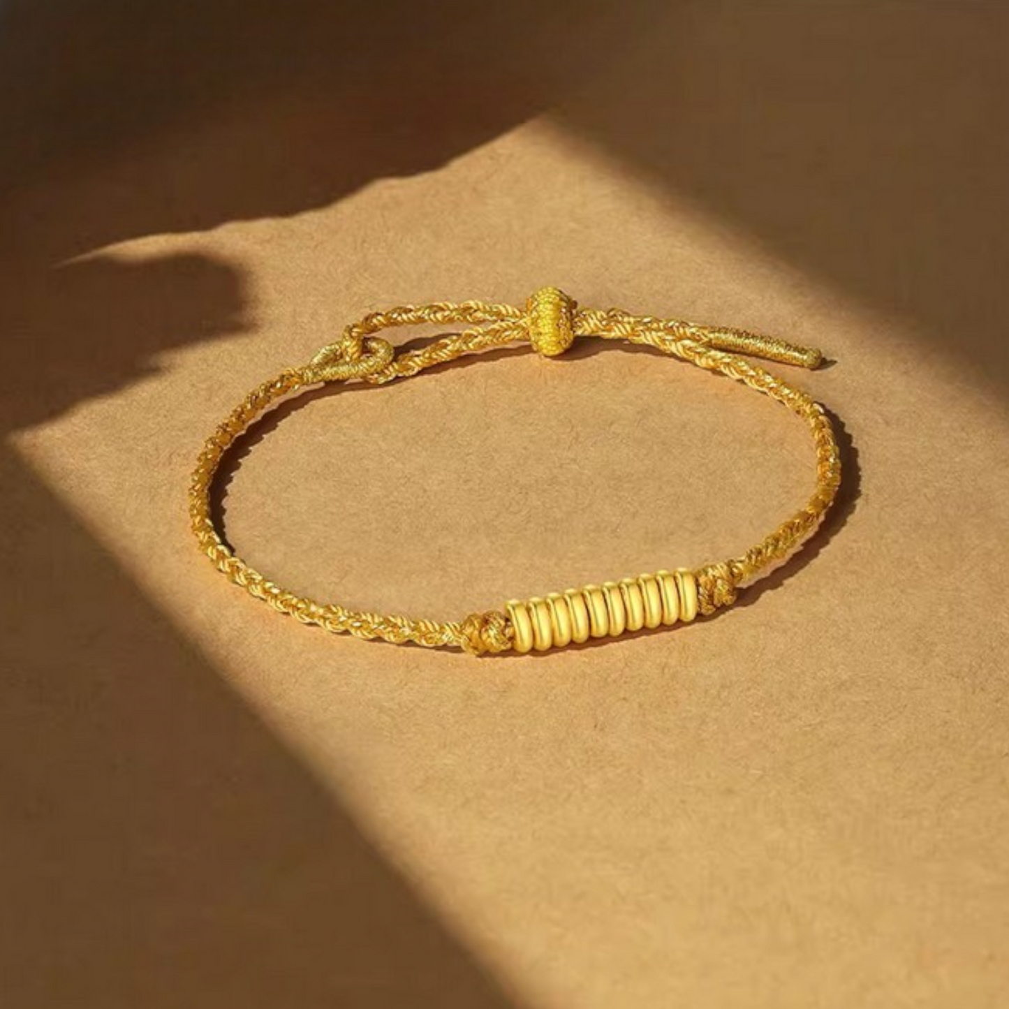 24K 999 Gold Minimal Minimalist Beads Bracelet