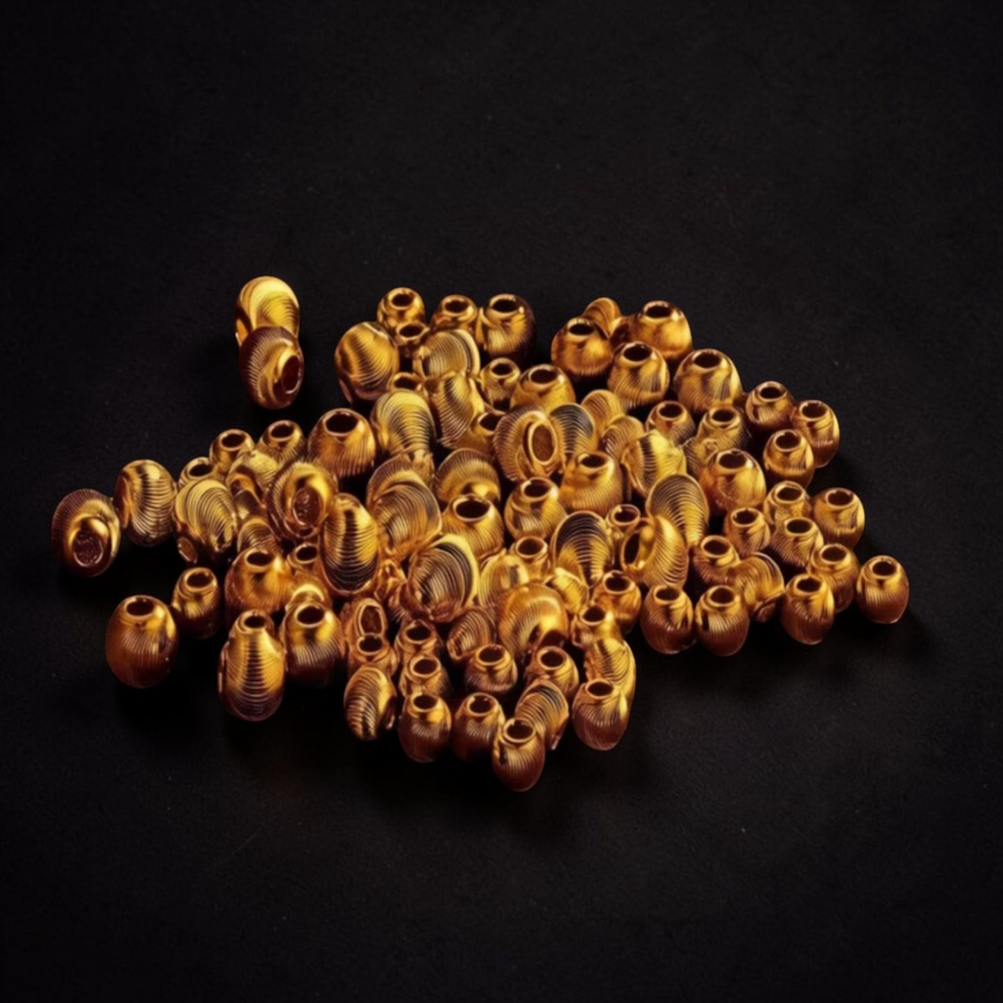 24k 999 Gold D.I.Y Loose Cat Eye beads Spacer Accessories For Jewelry Making Craft