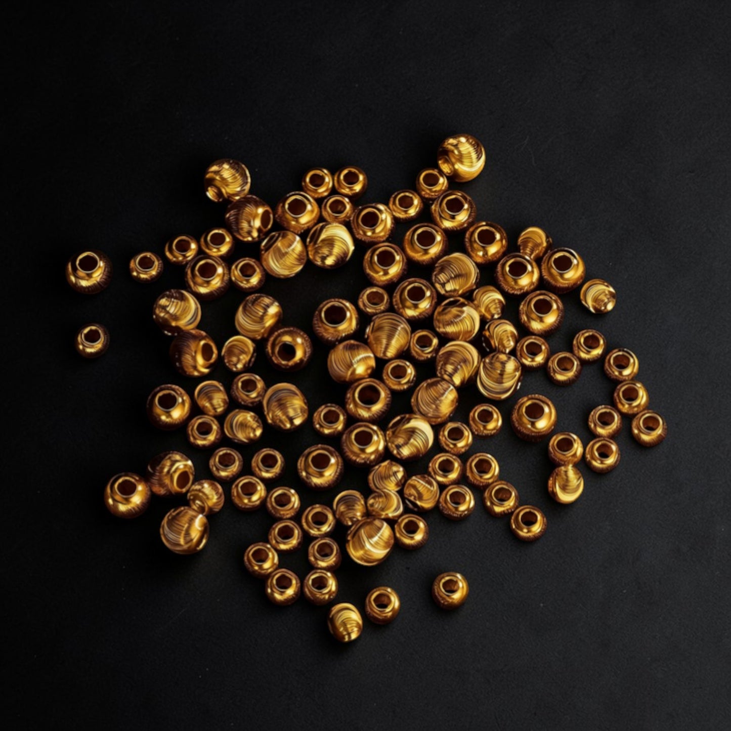 24k 999 Gold D.I.Y Loose Cat Eye beads Spacer Accessories For Jewelry Making Craft