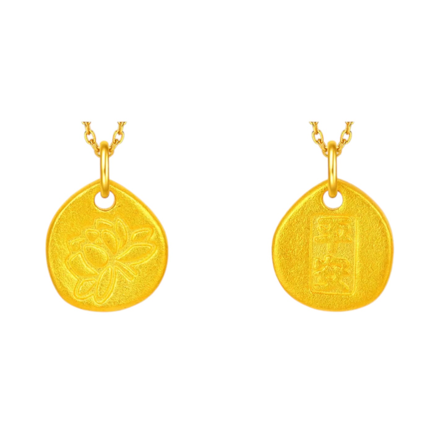 24k Gold D.I.Y Peace Lotus Charm Pendant