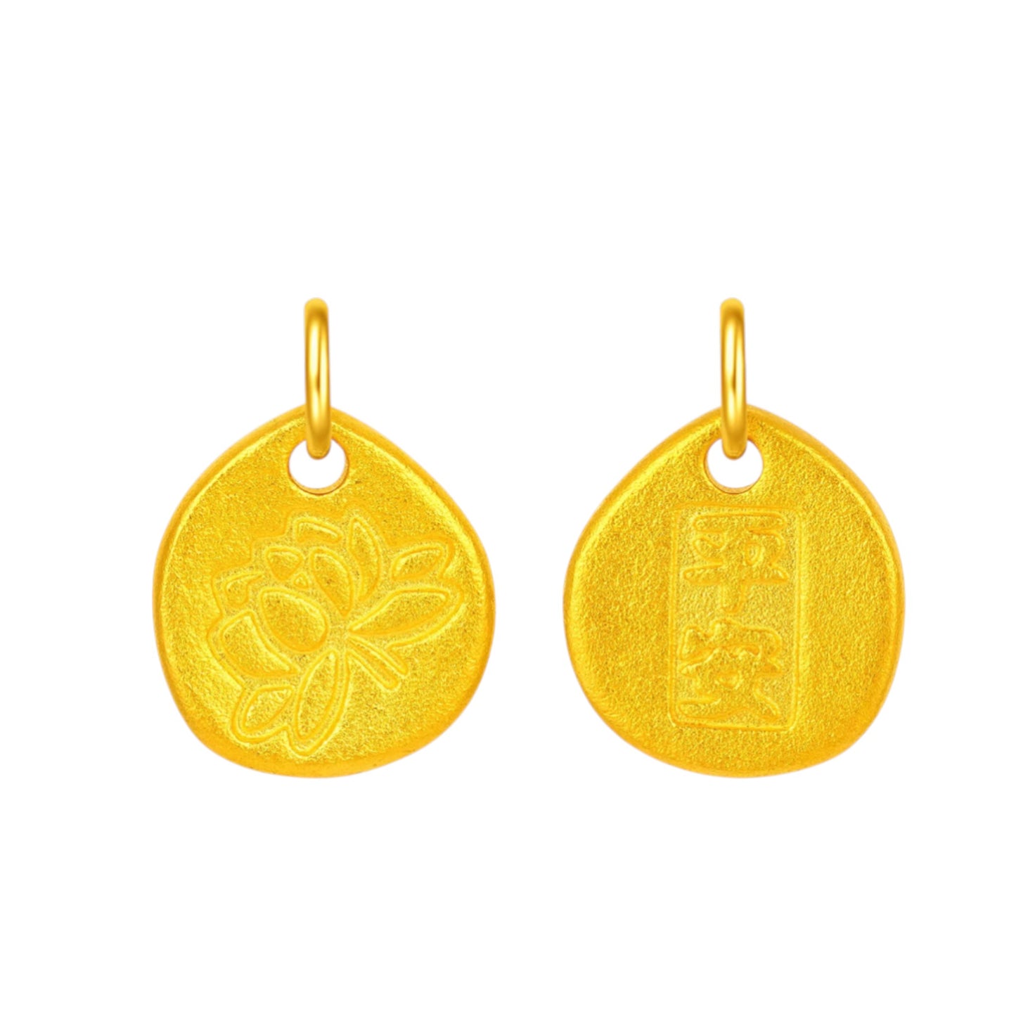 24k Gold D.I.Y Peace Lotus Charm Pendant