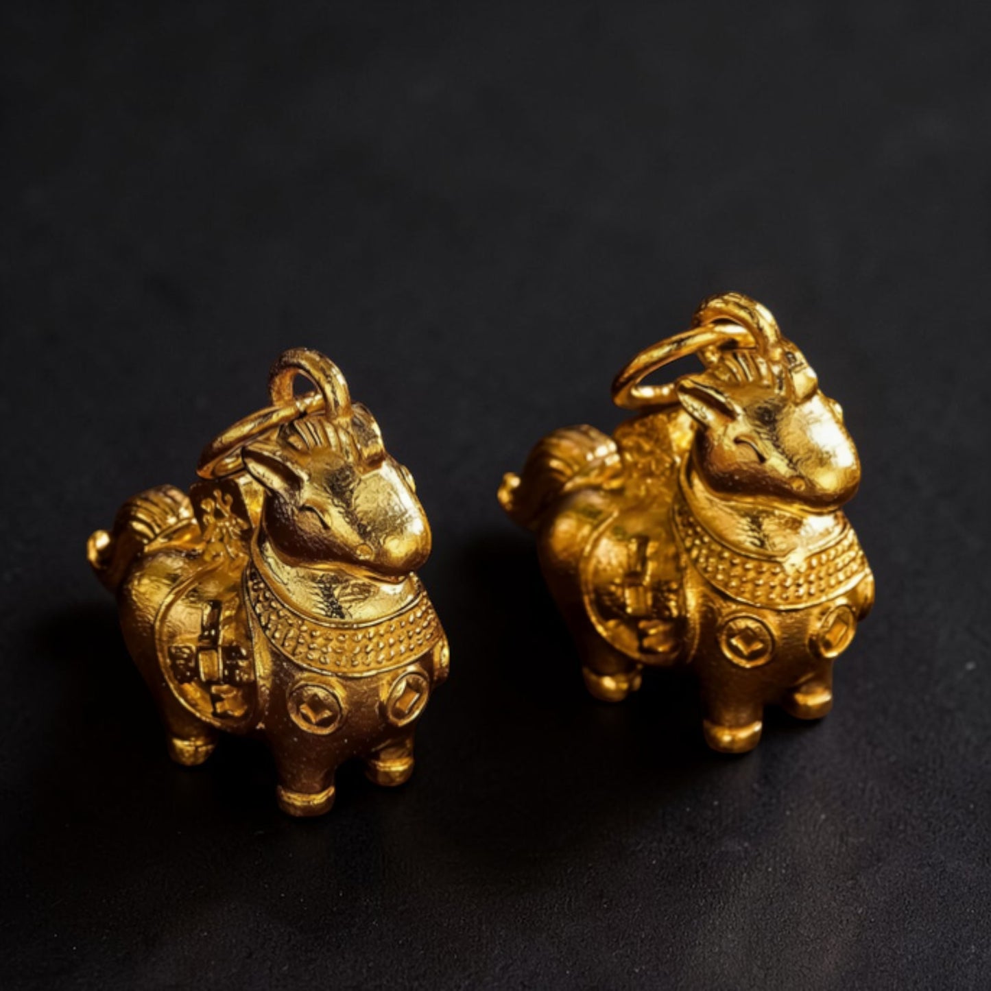 24K 999 Gold Chinese Zodiac Bring Wealth Horse Pendant