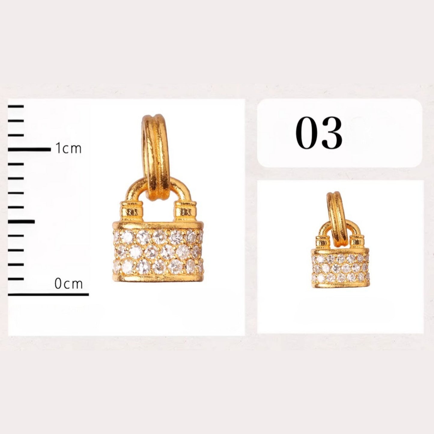 24K Gold D.I.Y Small Charm Heart Star Styles