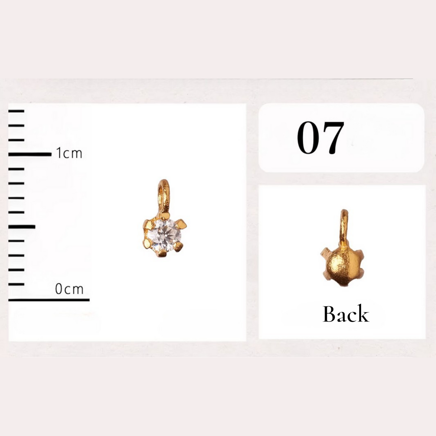 24K Gold D.I.Y Small Charm Heart Star Styles