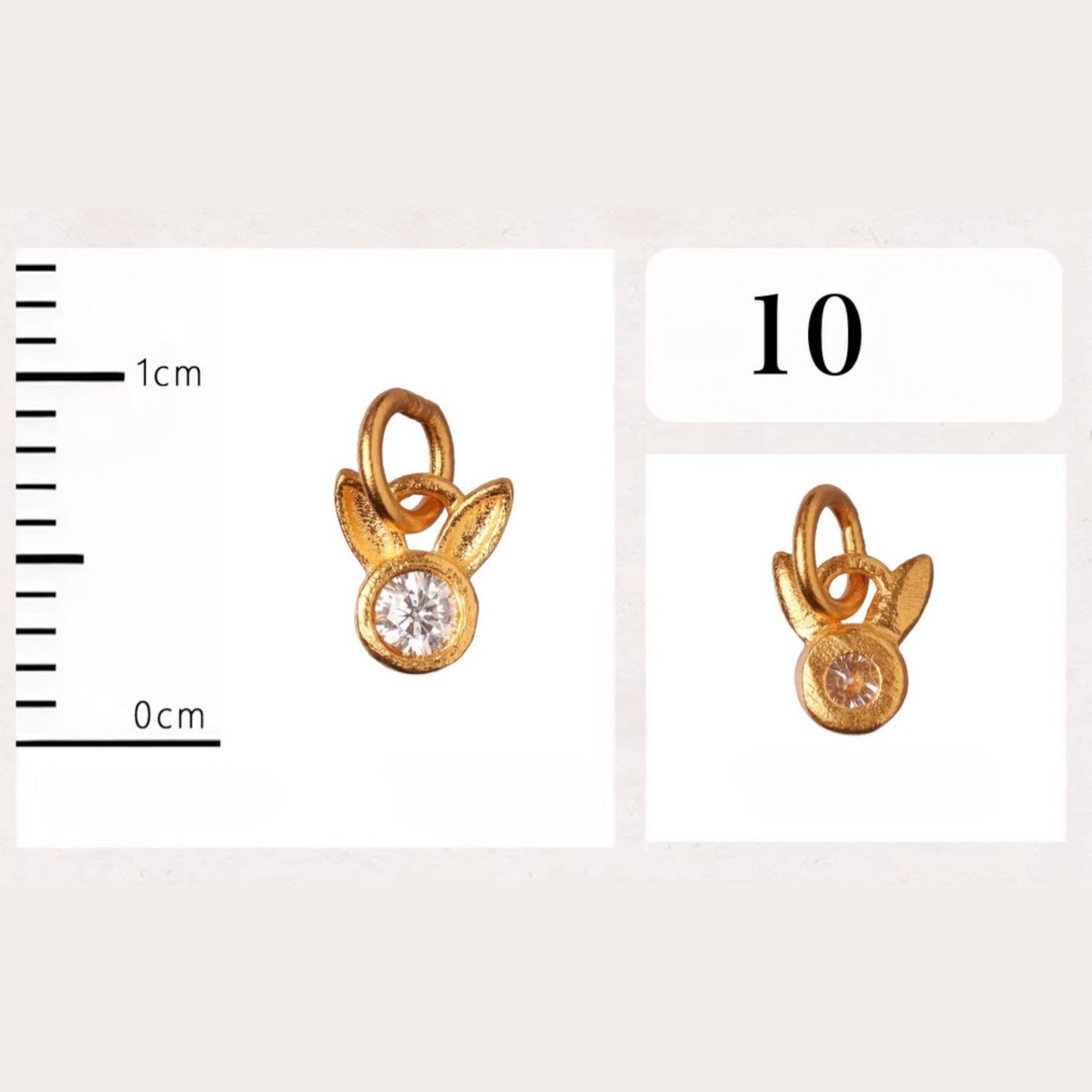 24K Gold D.I.Y Small Charm Heart Star Styles