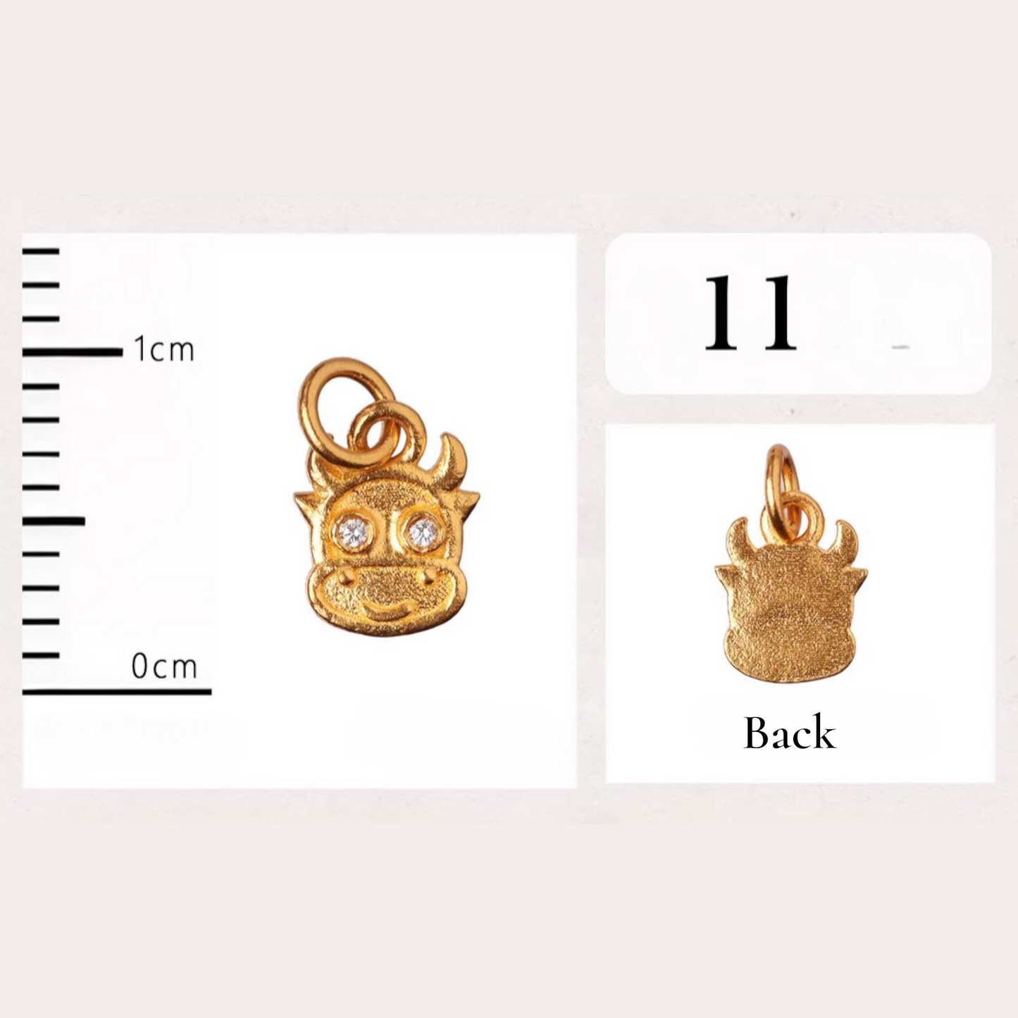 24K Gold D.I.Y Small Charm Heart Star Styles