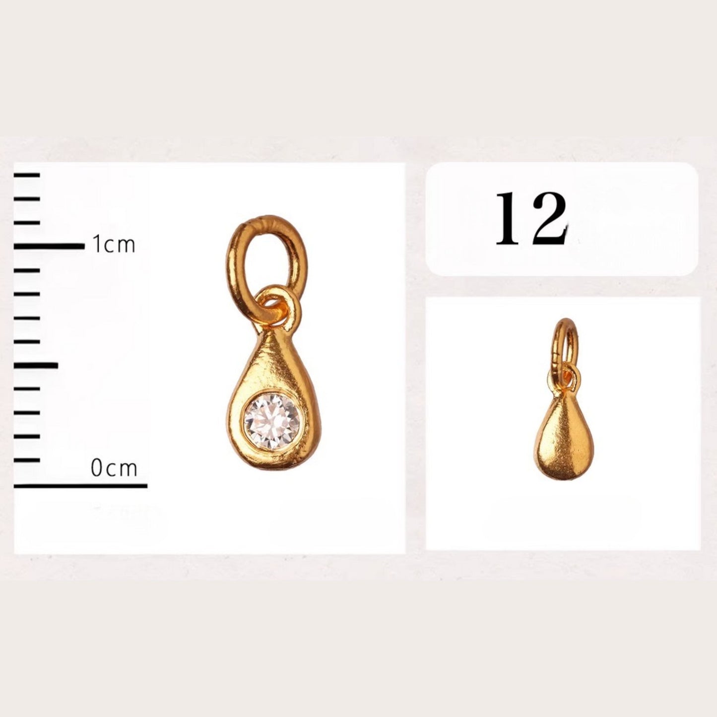 24K Gold D.I.Y Small Charm Heart Star Styles