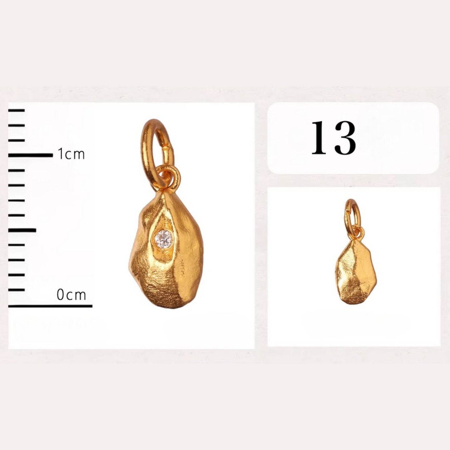 24K Gold D.I.Y Small Charm Heart Star Styles