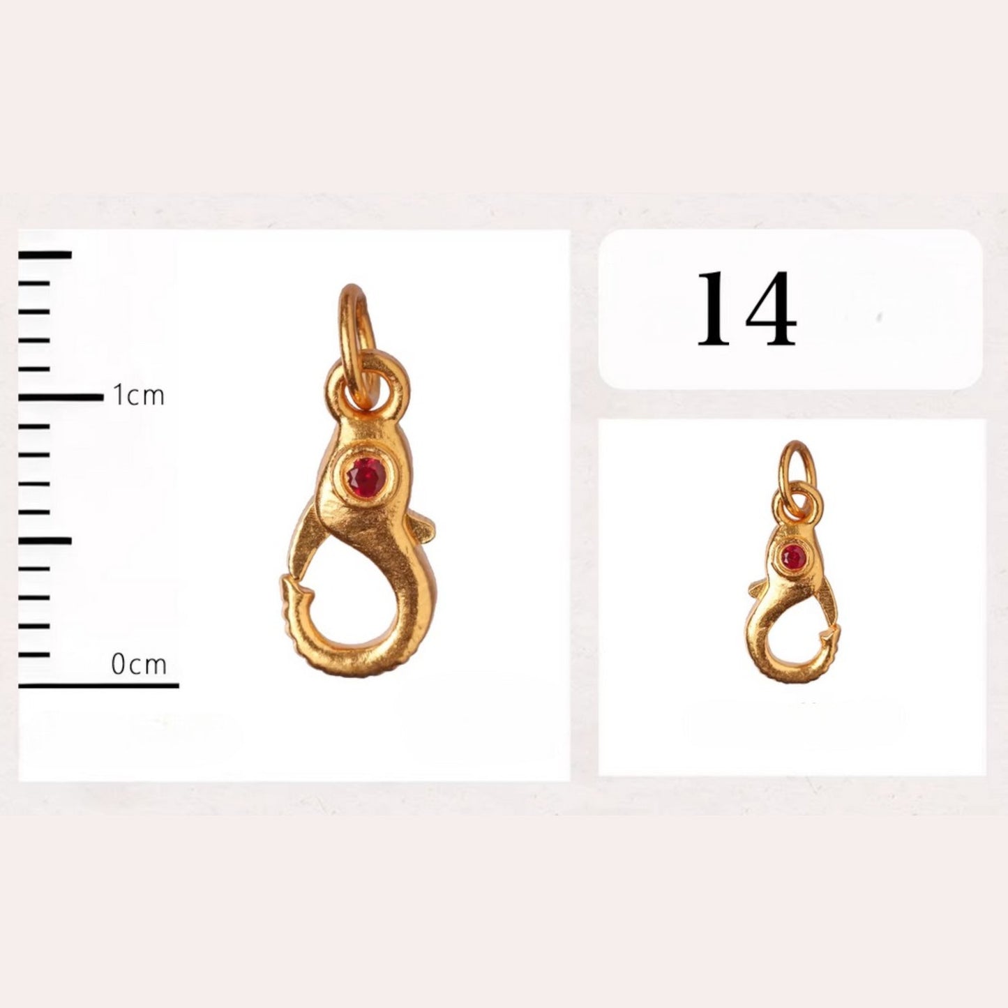24K Gold D.I.Y Small Charm Heart Star Styles