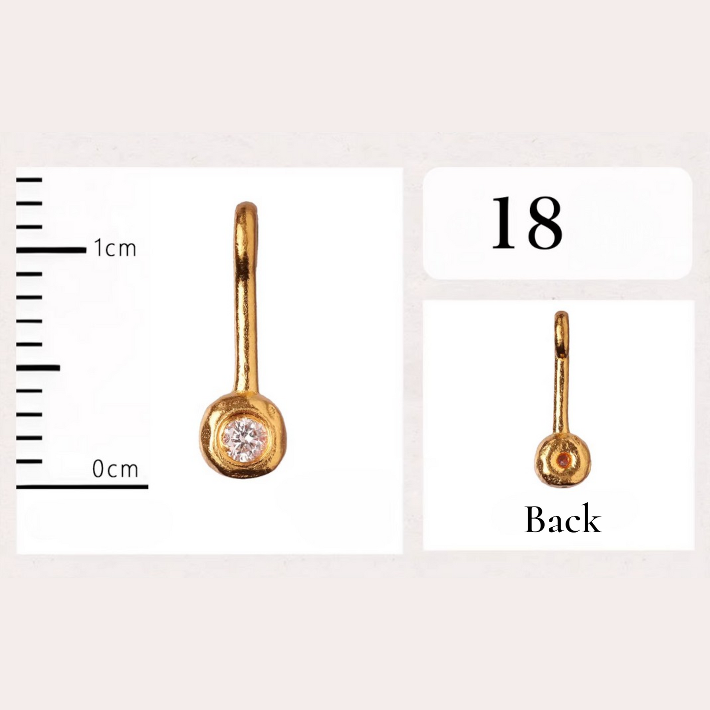 24K Gold D.I.Y Small Charm Heart Star Styles