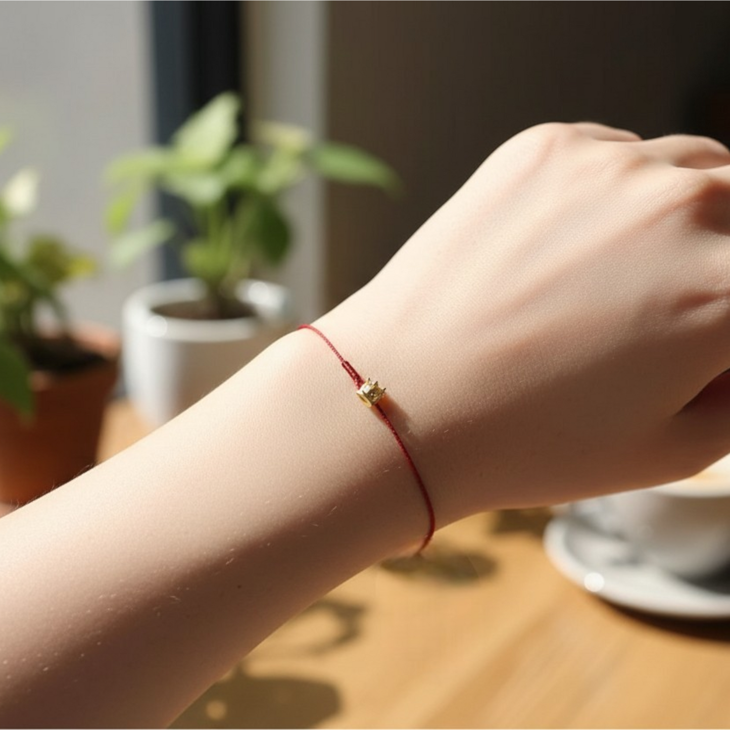 24k 999 Gold Mini Zodiac Horse Handmade Woven Bracelet and Anklet
