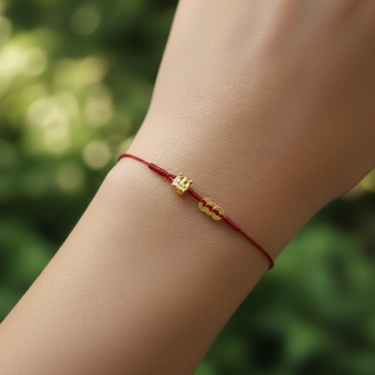 24k 999 Gold Mini Zodiac Horse Handmade Woven Bracelet and Anklet