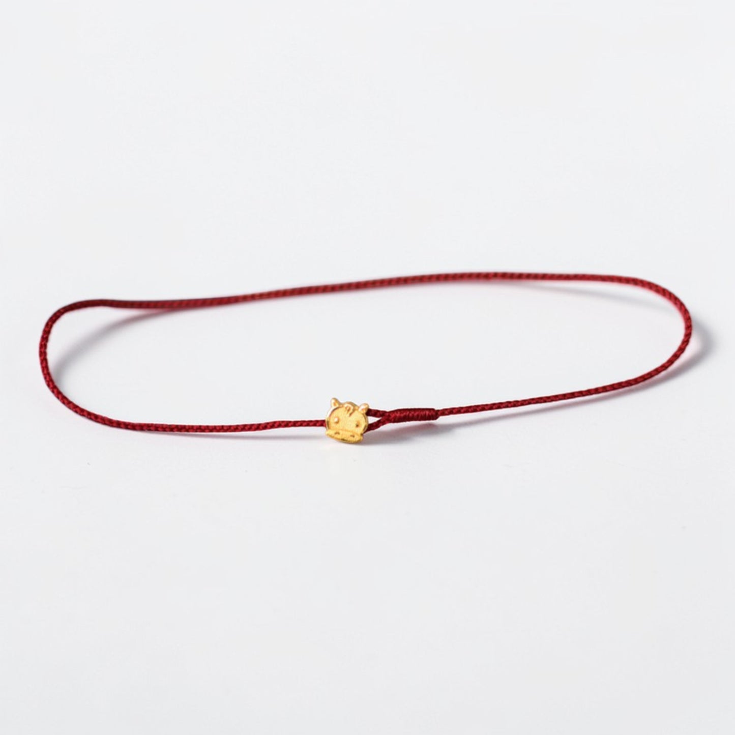 24k 999 Gold Mini Zodiac Horse Handmade Woven Bracelet and Anklet