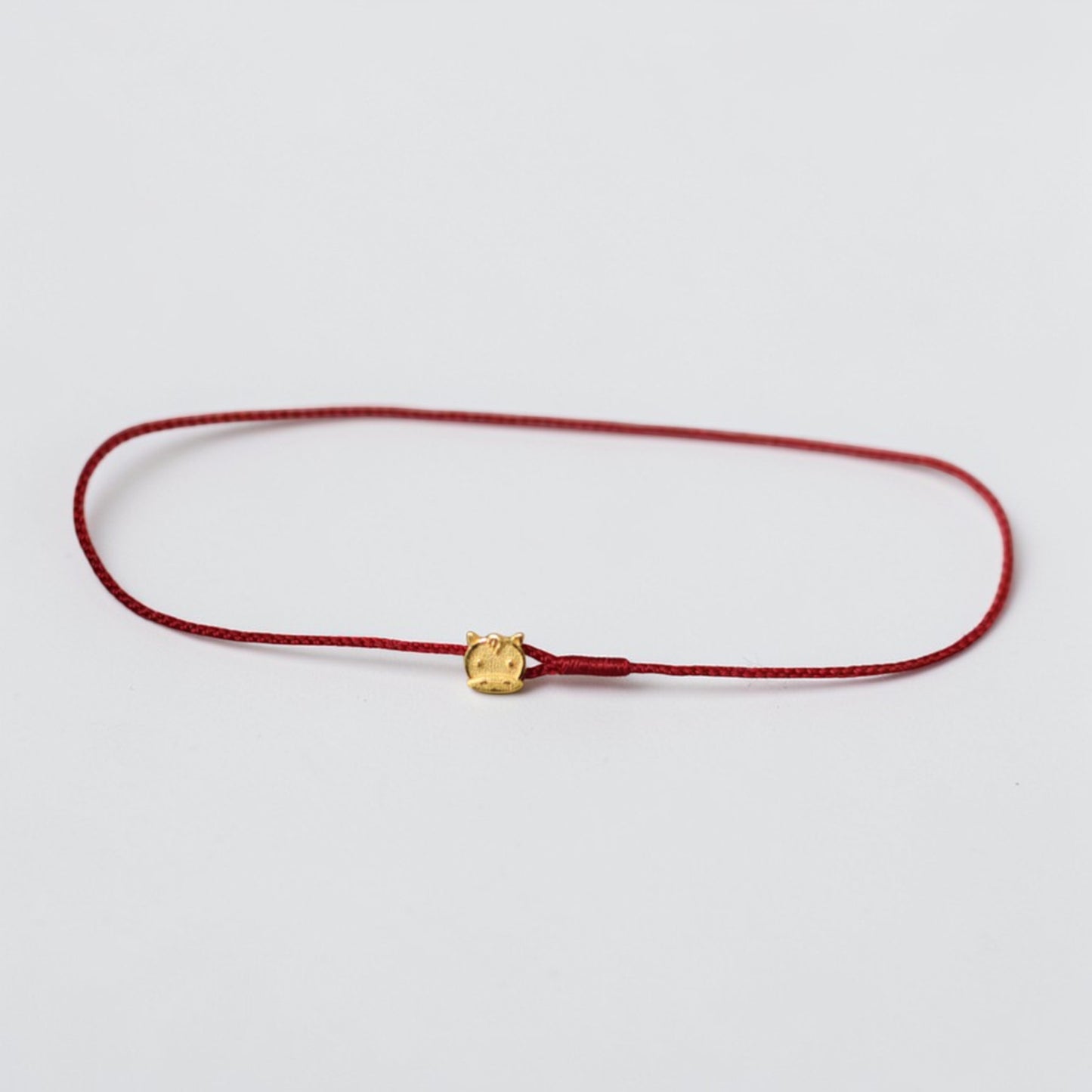 24k 999 Gold Mini Zodiac Horse Handmade Woven Bracelet and Anklet