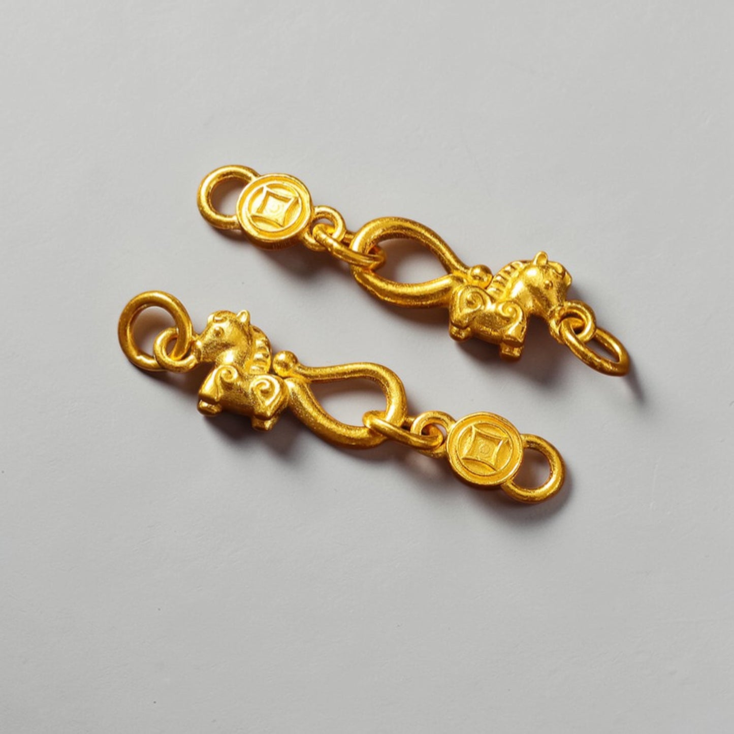 24K Gold D.I.Y Universal Connector Zodiac Horse Hook Clasp