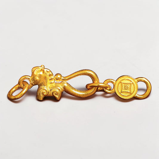 24K Gold D.I.Y Universal Connector Zodiac Horse Hook Clasp