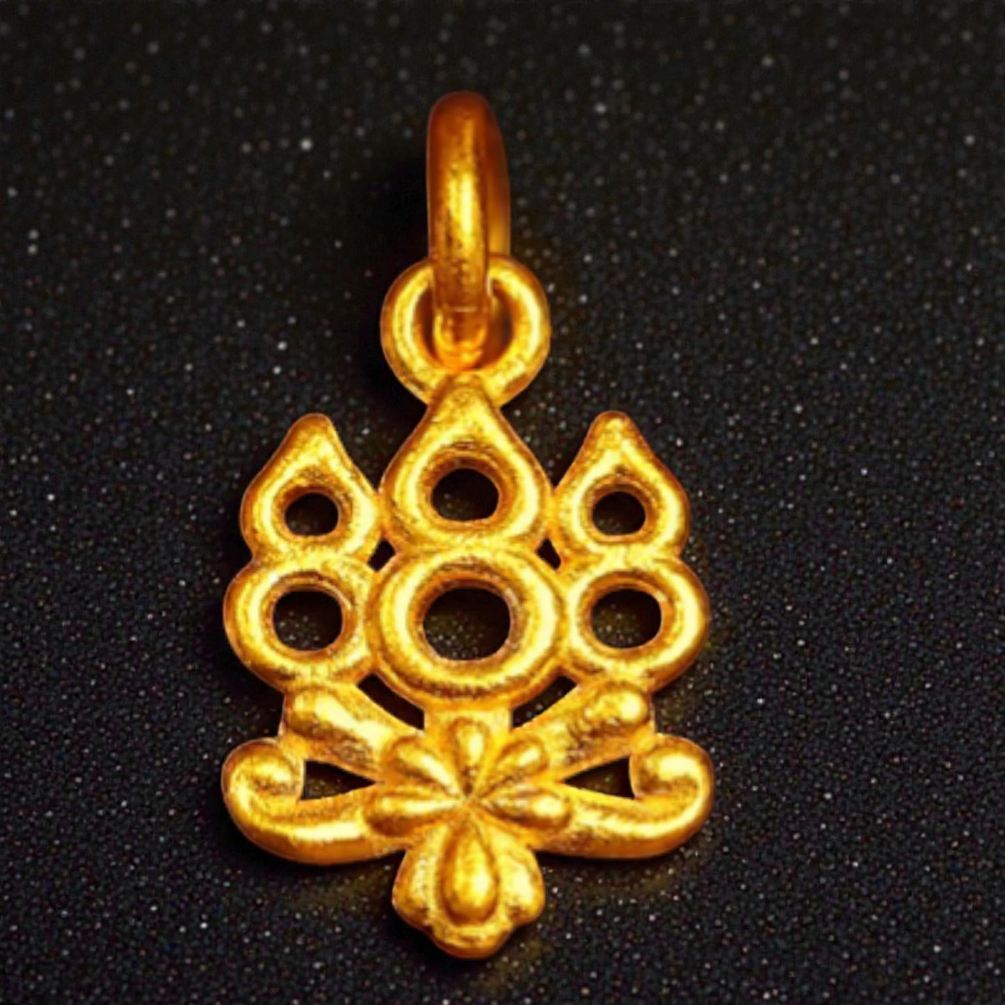24K Gold Mini Chinese Character "joy" and "happiness" Charm