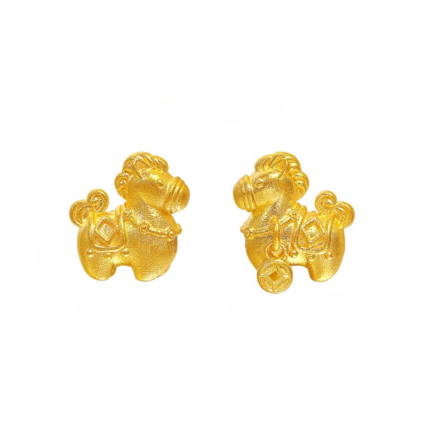 24K Gold Zodiac Horse Spacer Charm