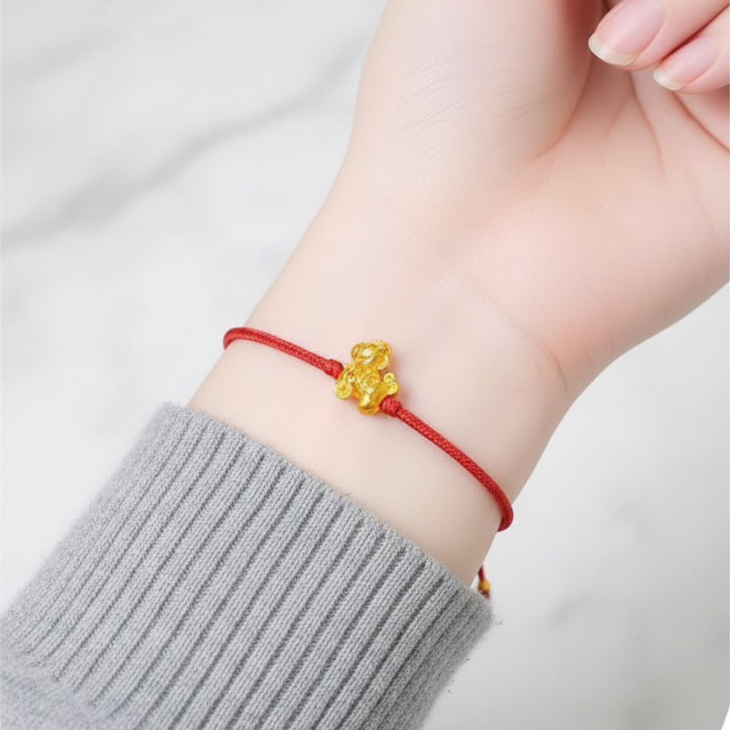 24K Gold Zodiac Horse Spacer Charm