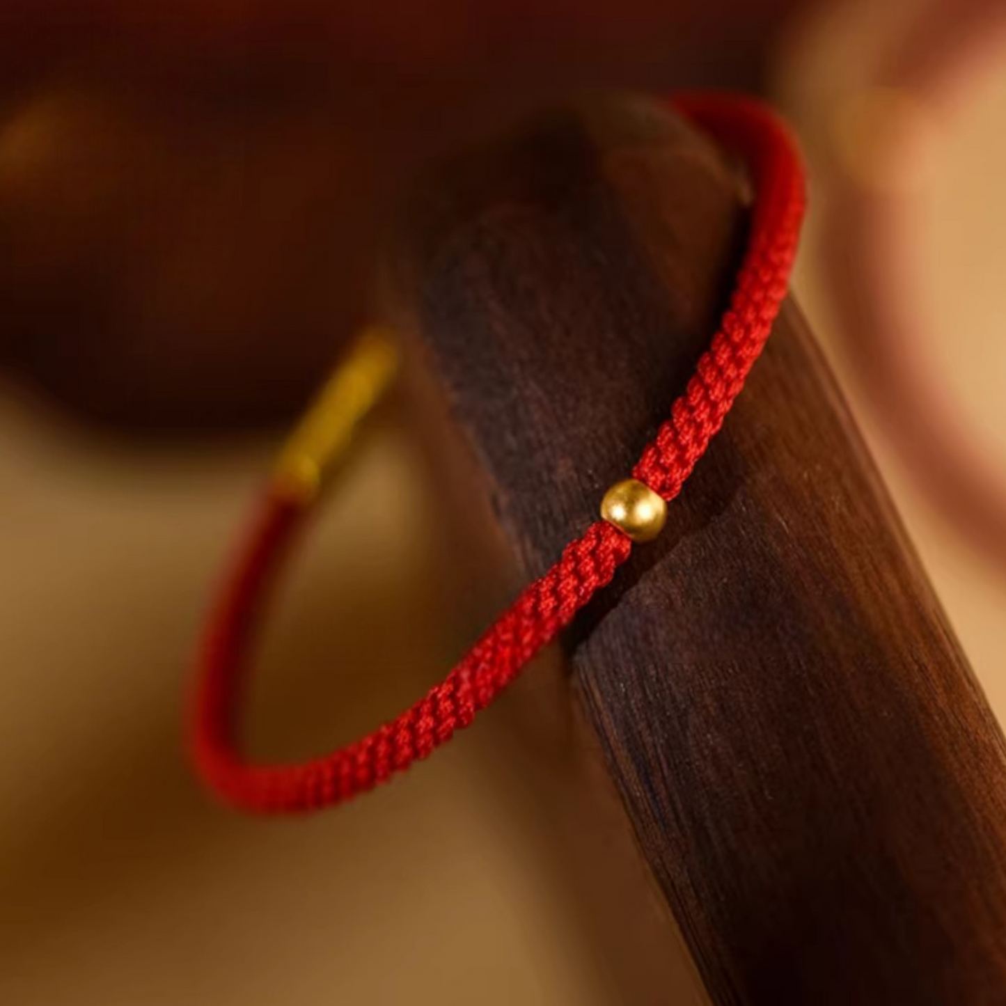 24K 999 Gold Minimal Style Bead Rope Braided Bracelet