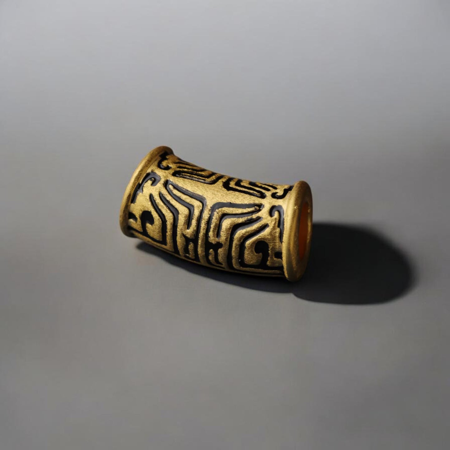 24k 999 Gold Taotie Totem Charm Handwoven Braided Bracelet