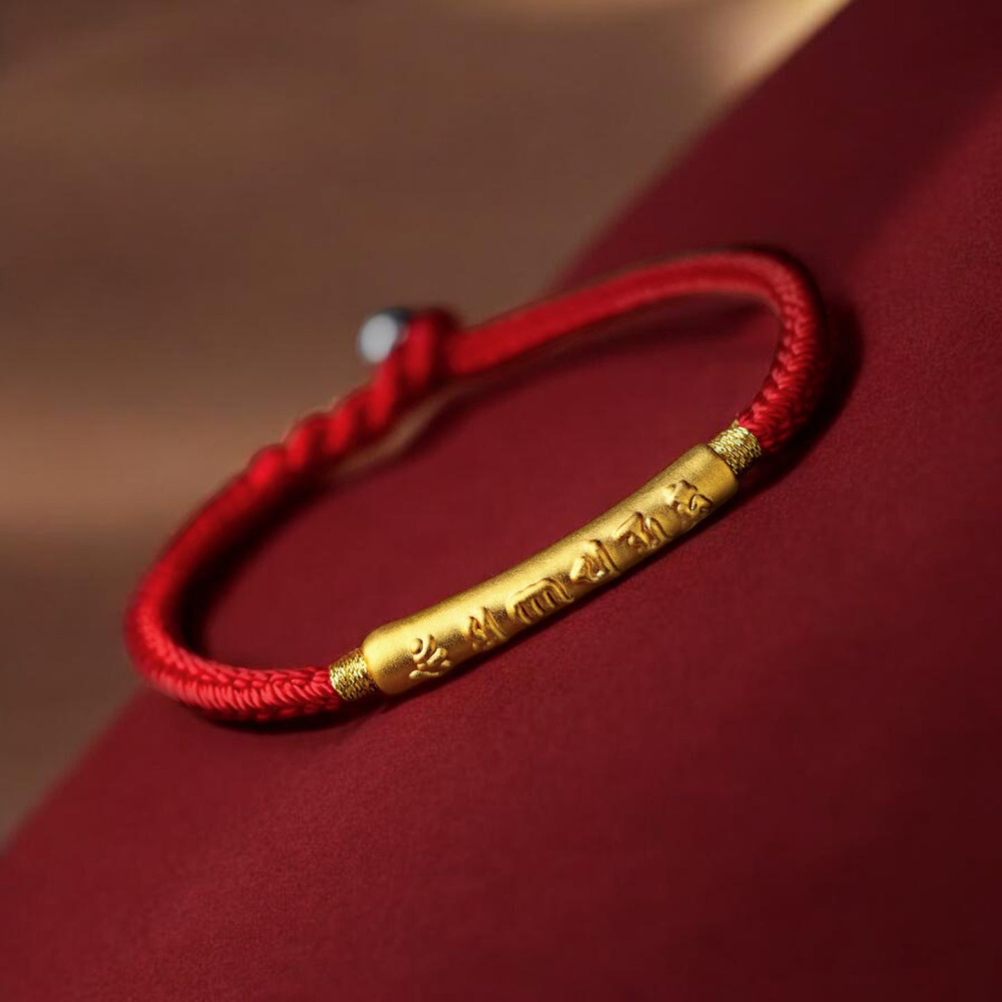 24k 999 Gold The Six-Word Mantra Charm Bracelet