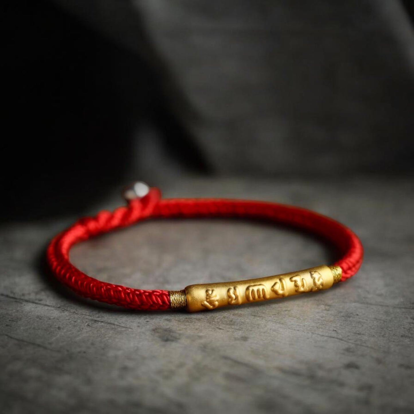 24k 999 Gold The Six-Word Mantra Charm Bracelet